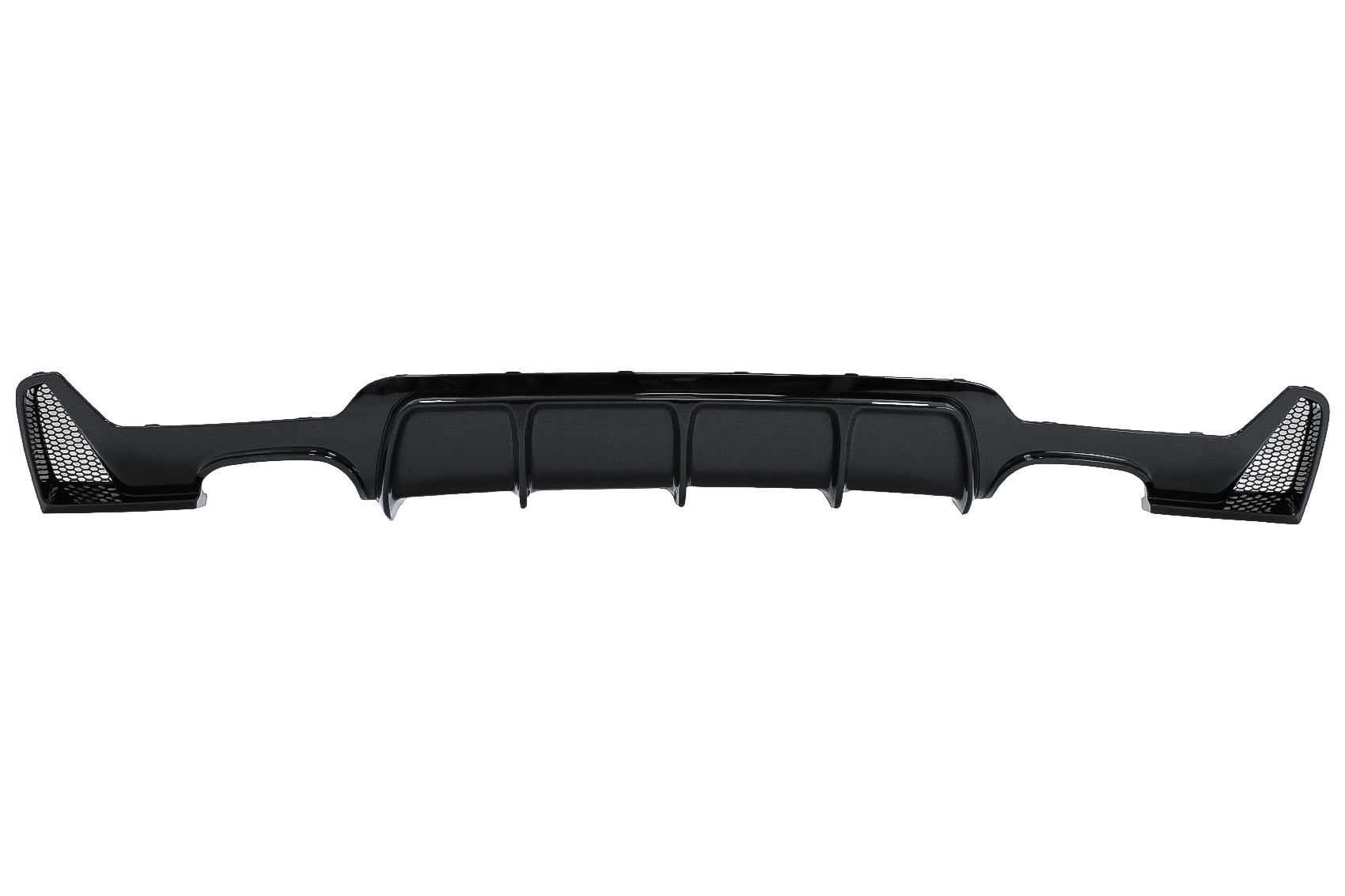 Heckschürzendiffusor Passend Für BMW 4er F32 F33 F36 (2013-2019) Coupe Cabrio M Design Twin Double Outlet Piano Black KITT