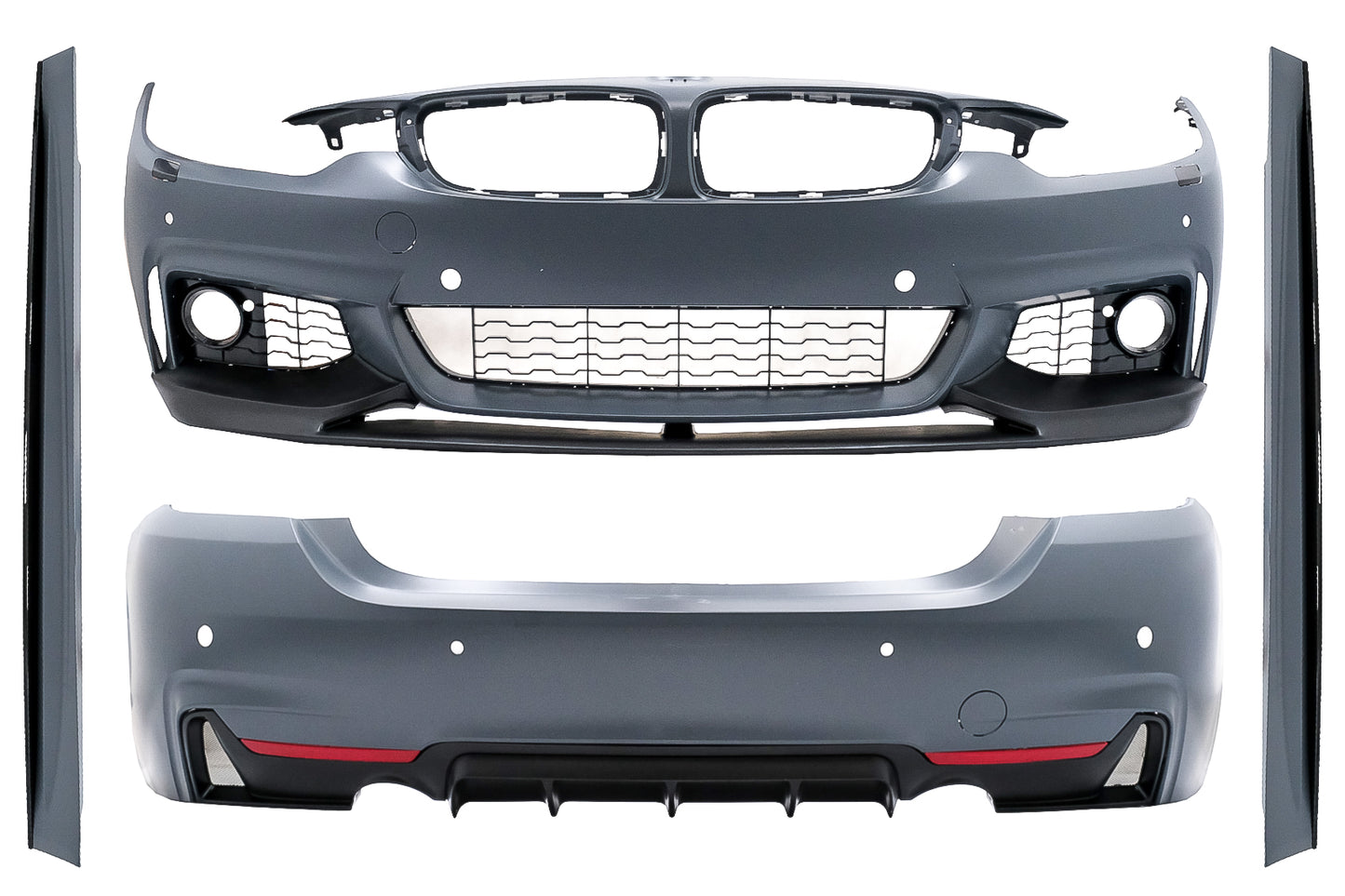Bodykit für BMW 4er F36 Gran Coupe 13-19 Diffusor Zwilling Single Auslauf Stoßstange CarPartsTuning
