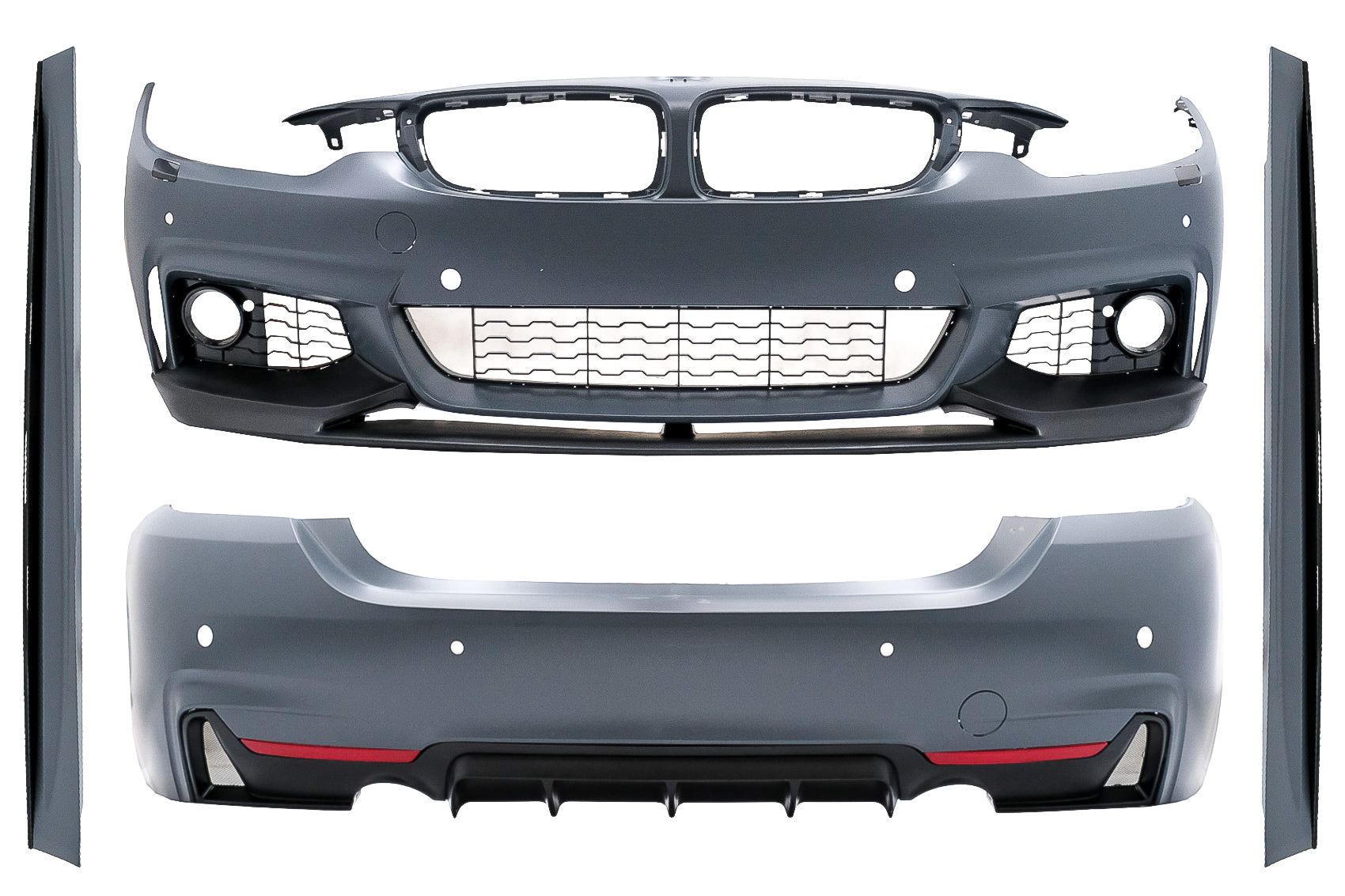 Bodykit für BMW 4er F36 Gran Coupe 13-19 Diffusor Zwilling Single Auslauf Stoßstange CarPartsTuning