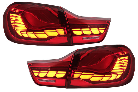 Geölte Rückleuchten Passend Für BMW 4er F32 F33 F36 M4 F82 F83 (2013-03.2019) Rot Klar Mit Dynamischem Abbiegelicht KITT