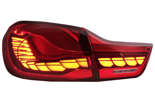 Geölte Rückleuchten Passend Für BMW 4er F32 F33 F36 M4 F82 F83 (2013-03.2019) Rot Klar Mit Dynamischem Abbiegelicht KITT