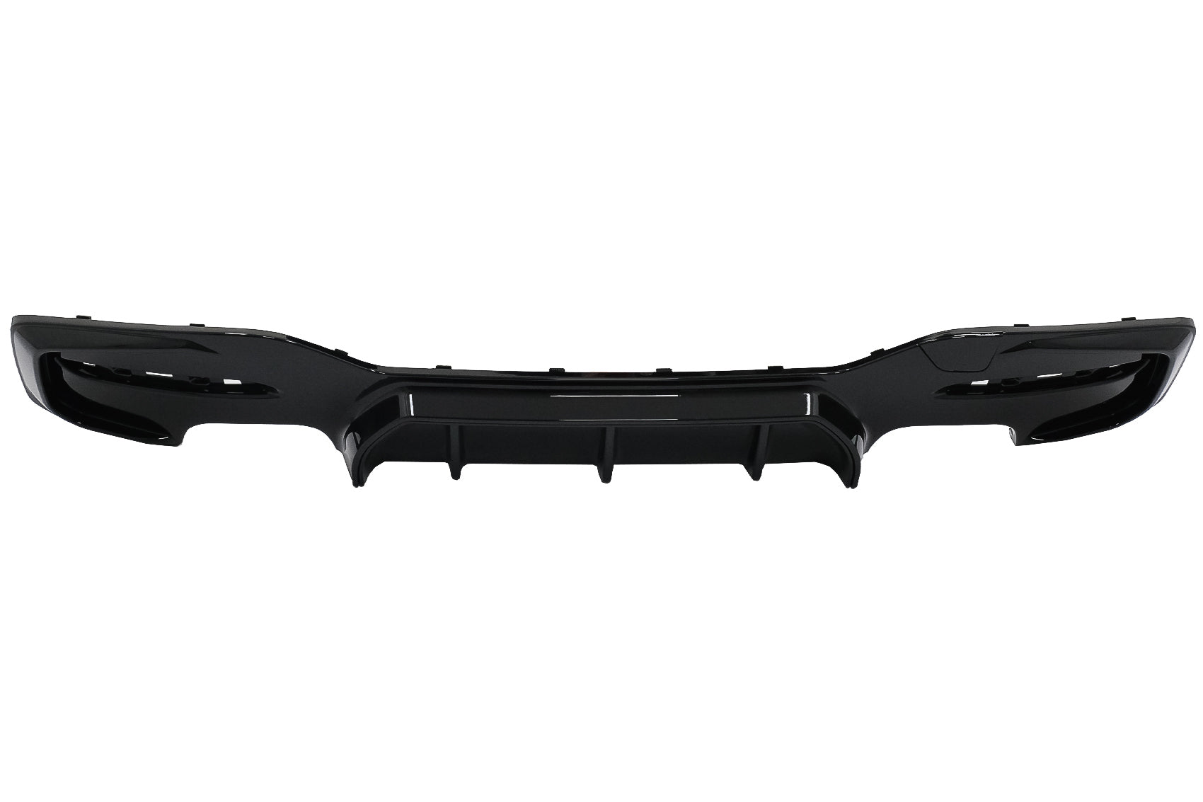 Heckschürze Spoiler Volant Diffusor Twin Double Outlet passend für BMW 1er F20 F21 LCI (2015-2019) Piano Black KITT