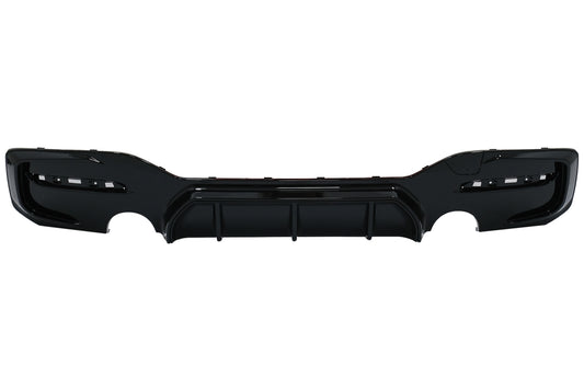 Heckschürze Spoiler Volant Diffusor Twin Outlet Single passend für BMW 1er F20 F21 LCI (2015-2019) Piano Black KITT