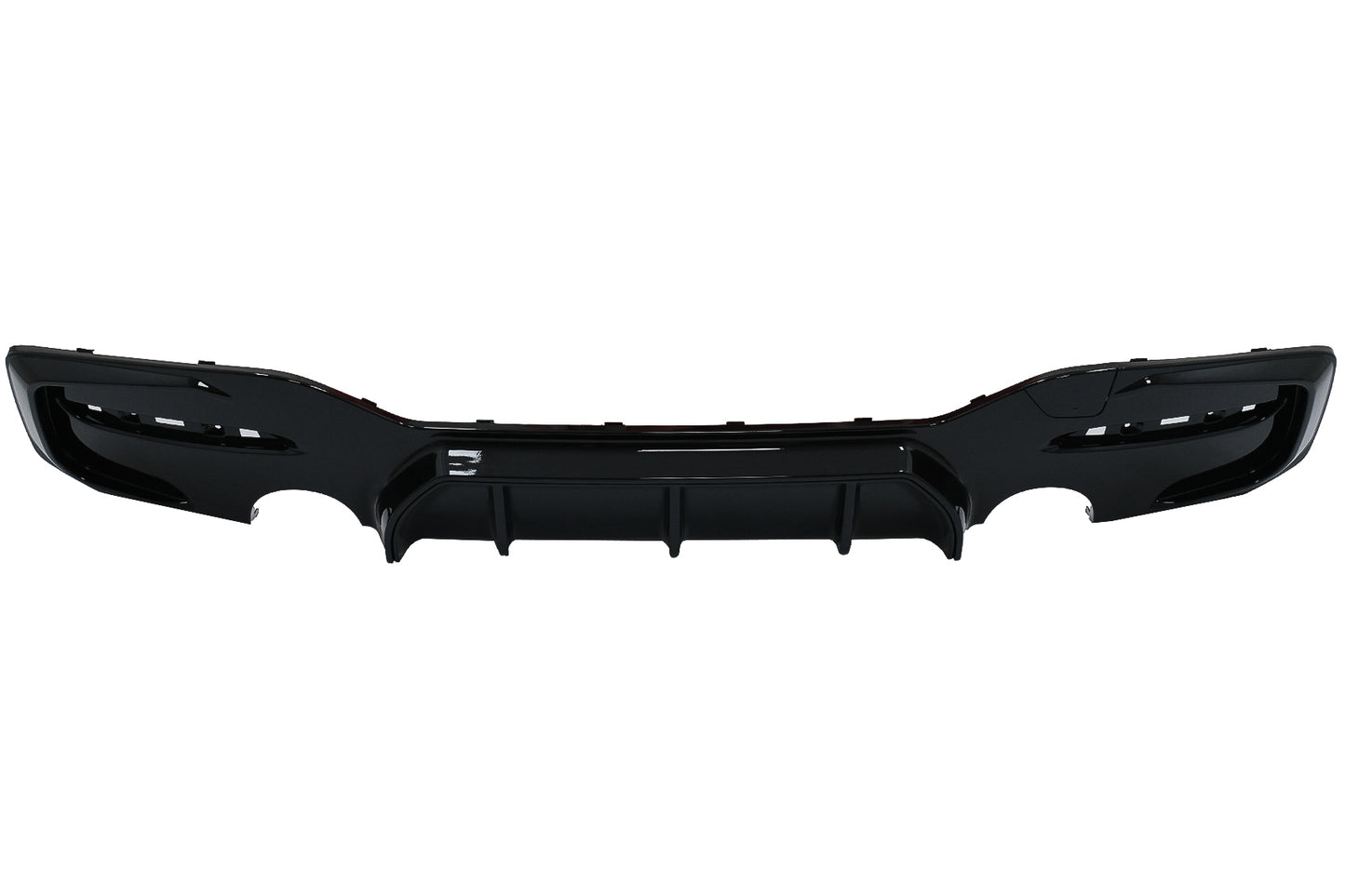 Heckschürze Spoiler Volant Diffusor Twin Outlet Single passend für BMW 1er F20 F21 LCI (2015-2019) Piano Black KITT