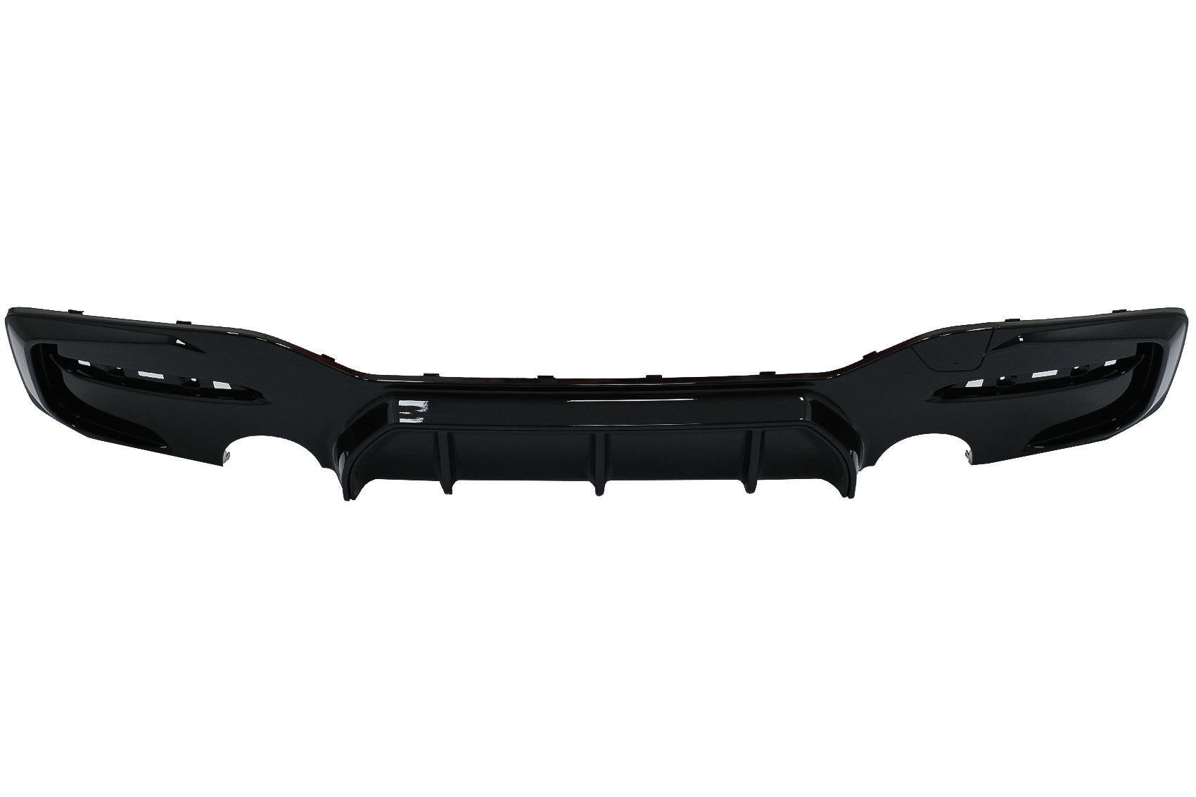 Heckschürze Spoiler Volant Diffusor Twin Outlet Single passend für BMW 1er F20 F21 LCI (2015-2019) Piano Black KITT