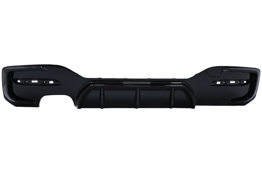 Heckschürze Spoiler Volant Diffusor Links Doppelauslass Passend Für BMW 1er F20 F21 LCI (2015-2019) Piano Black KITT