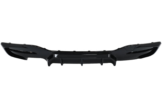 Heckschürze Spoiler Volant Diffusor Links Doppelauslass Passend Für BMW 1er F20 F21 LCI (2015-2019) Piano Black KITT