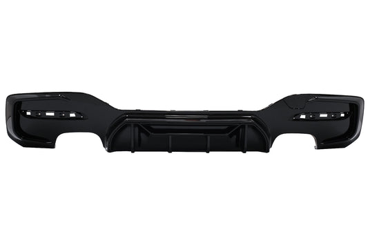 Heckschürze Spoiler Volant Diffusor Twin Double Outlet Passend Für BMW 1er F20 F21 LCI (2015-2019) Piano Black Competition Design KITT