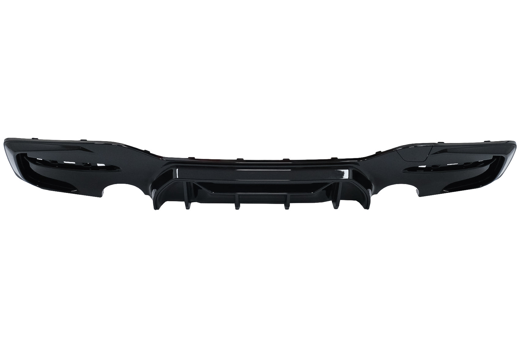 Heckschürze Spoiler Volant Diffusor Twin Outlet Single passend für BMW 1er F20 F21 LCI (2015-2019) Piano Black Competition Design KITT