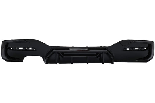 Luftverteiler Diffusor Linker Doppelt Auslauf für BMW 1er F20 F21 LCI 2015-2019 Glänzend schwarz Competition Design CarPartsTuning