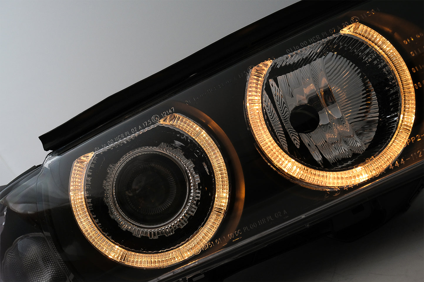 Xenon Angel Eyes Scheinwerfer für BMW 5er E39 Limousine Touring 1995-2003 Schwarz CarPartsTuning