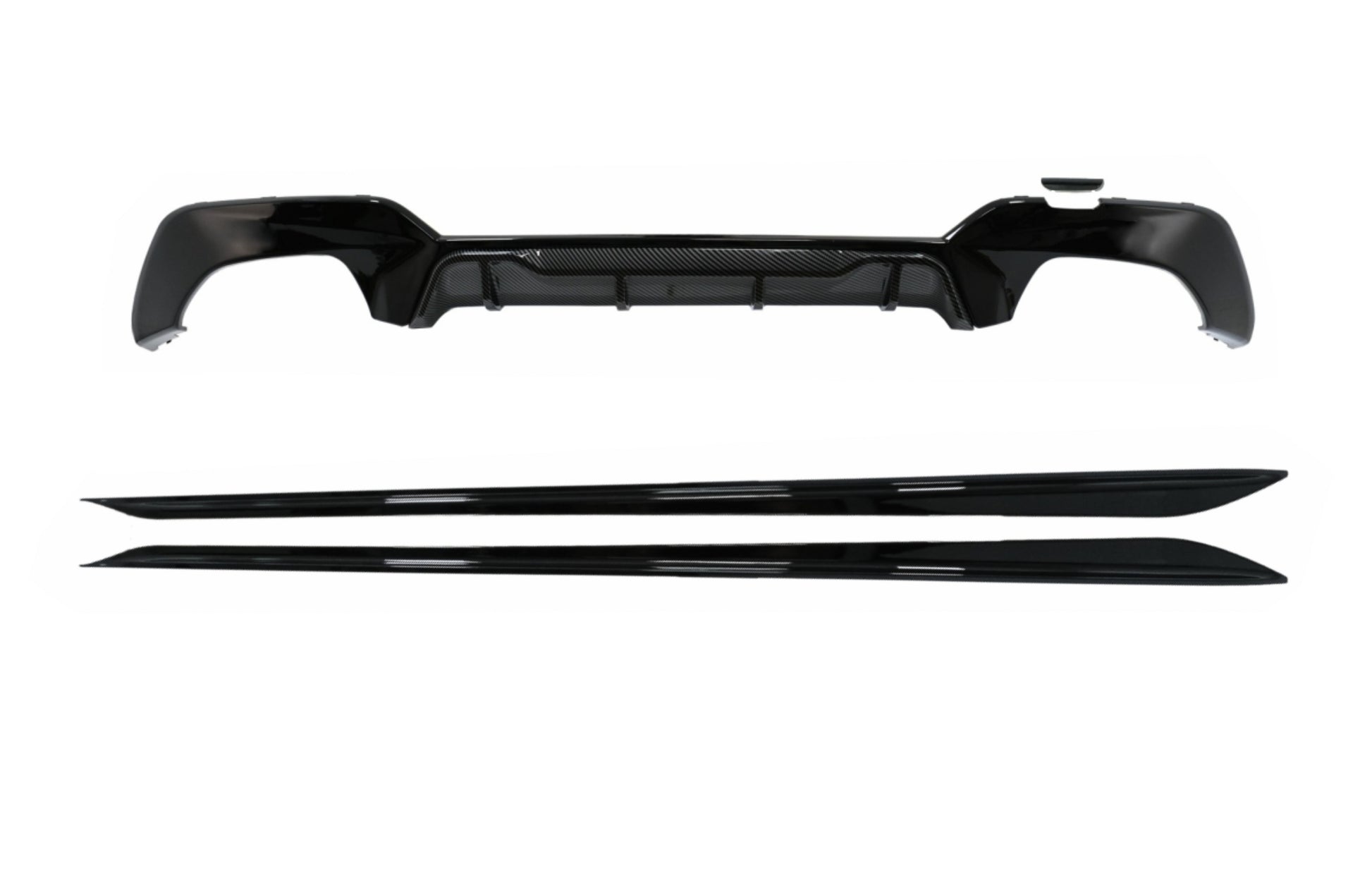 Diffusor Seitenschwellerverlängerung für BMW 3 G20 G21 05.2018+ M-Look Schwarz CarPartsTuning
