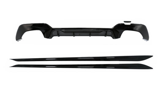 Diffusor Seitenschwellerverlängerung für BMW 3 G20 G21 05.2018+ M-Look Schwarz CarPartsTuning