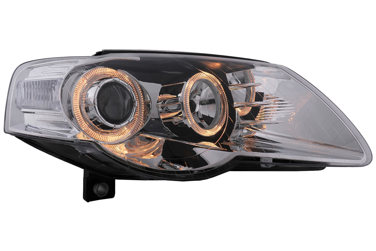 Angel Eyes Scheinwerfer für VW Passat B6 3C 03.2005-2010 Chrom LHD oder RHD CarPartsTuning