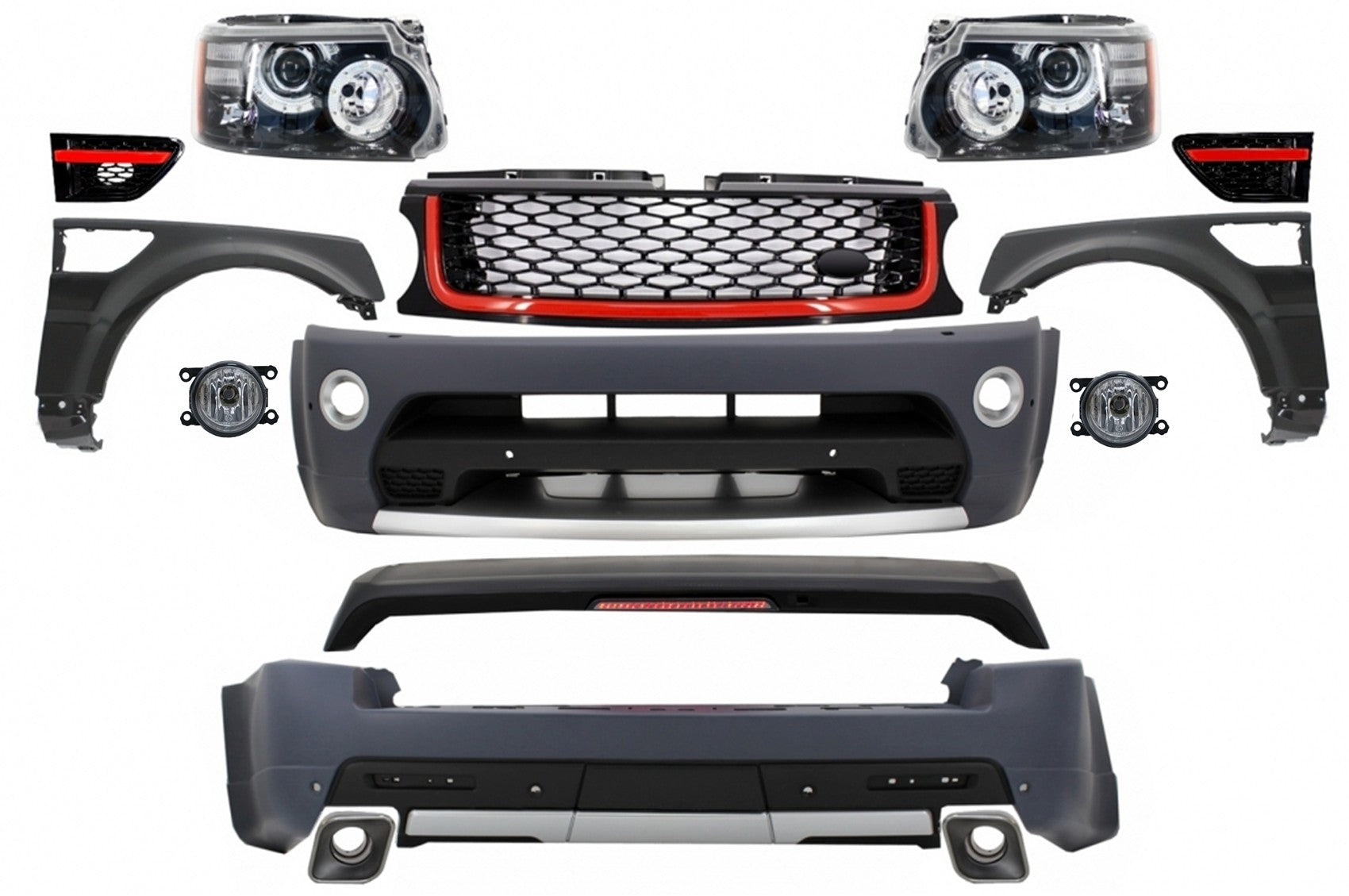 Body Kit Kotflügel für Range Rover Sport L320 Facelift 09-13 Autobiography Design Kühlergrill CarPartsTuning