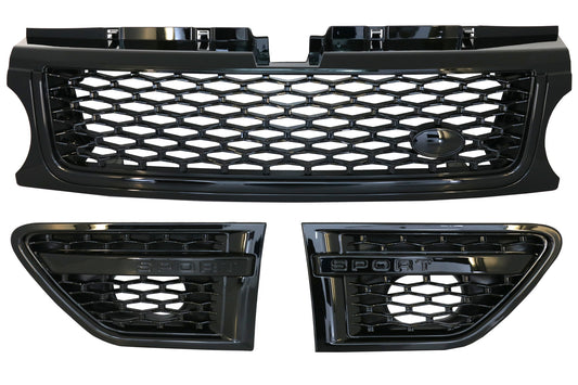 Gitter & Seitenschlitze für Rover Sport L320 Facelift 09-13 Autobiography Look Schwarz CarPartsTuning