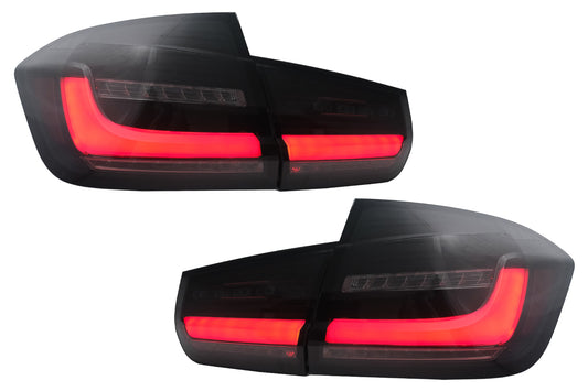 LED-Balkenrückleuchten Passend Für BMW 3er F30 Pre LCI & LCI (2011-2019) Black Smoke Mit Dynamischem Kurvenlicht KITT