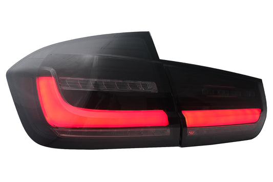 LED-Balkenrückleuchten Passend Für BMW 3er F30 Pre LCI & LCI (2011-2019) Black Smoke Mit Dynamischem Kurvenlicht KITT