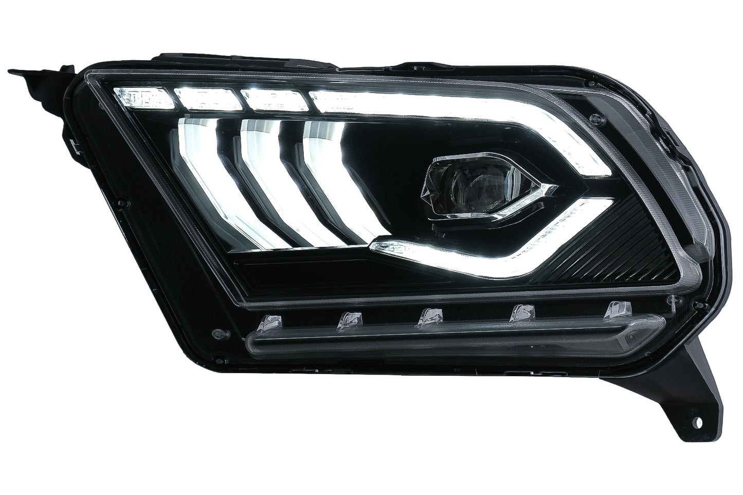 Voll-LED-Scheinwerfer Passend Für Ford Mustang V (2010-2014) Mit Dynamischem Abbiegelicht KITT