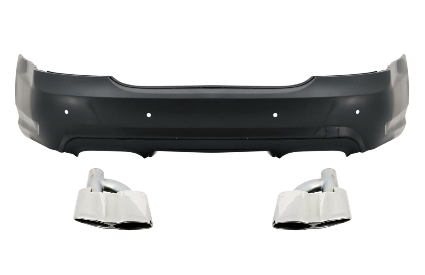 Heckstoßstange & Auspuff Tipps Chrom für Mercedes S-Klasse W221 2005-2013 S65 Look CarPartsTuning