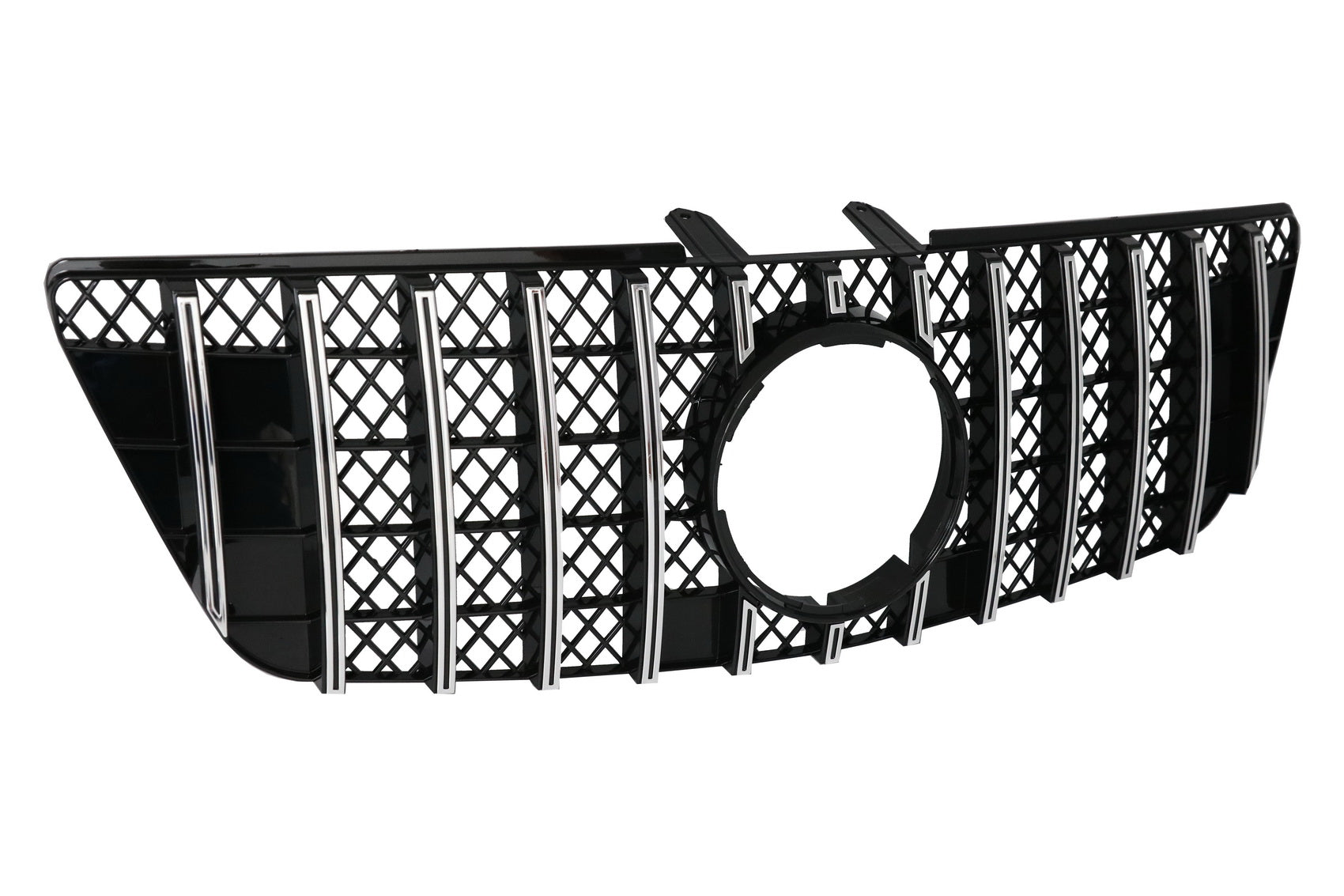 Gitter für Mercedes ML W164 Facelift 07.08-11 GTR Panamericana Look Schwarz Chrom Carpartstuning Austria