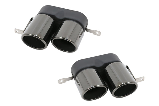 Auspuffblenden Passend Für BMW 3er G20 G28 M-Sport (2019-Up) Titanschwarz KITT Professional Exhaust Systems