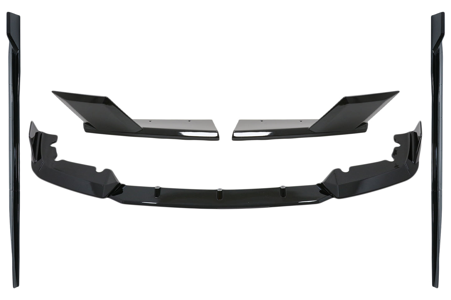 Aero Bodykit Stoßstange Lippe Splitter für BMW F95 X5M Competition 2018+ Glänzend Schwarz CarPartsTuning