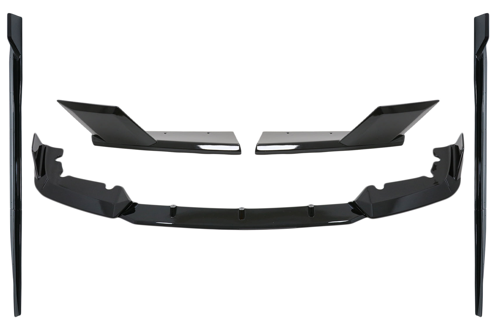 Aero Bodykit Stoßstange Lippe Splitter für BMW F95 X5M Competition 2018+ Glänzend Schwarz CarPartsTuning