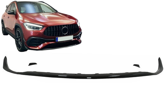 Frontlippe Erweiterung Flossen Aero für Mercedes GLA H247 Sport Line 2020+ Glänzend schwarz CarPartsTuning