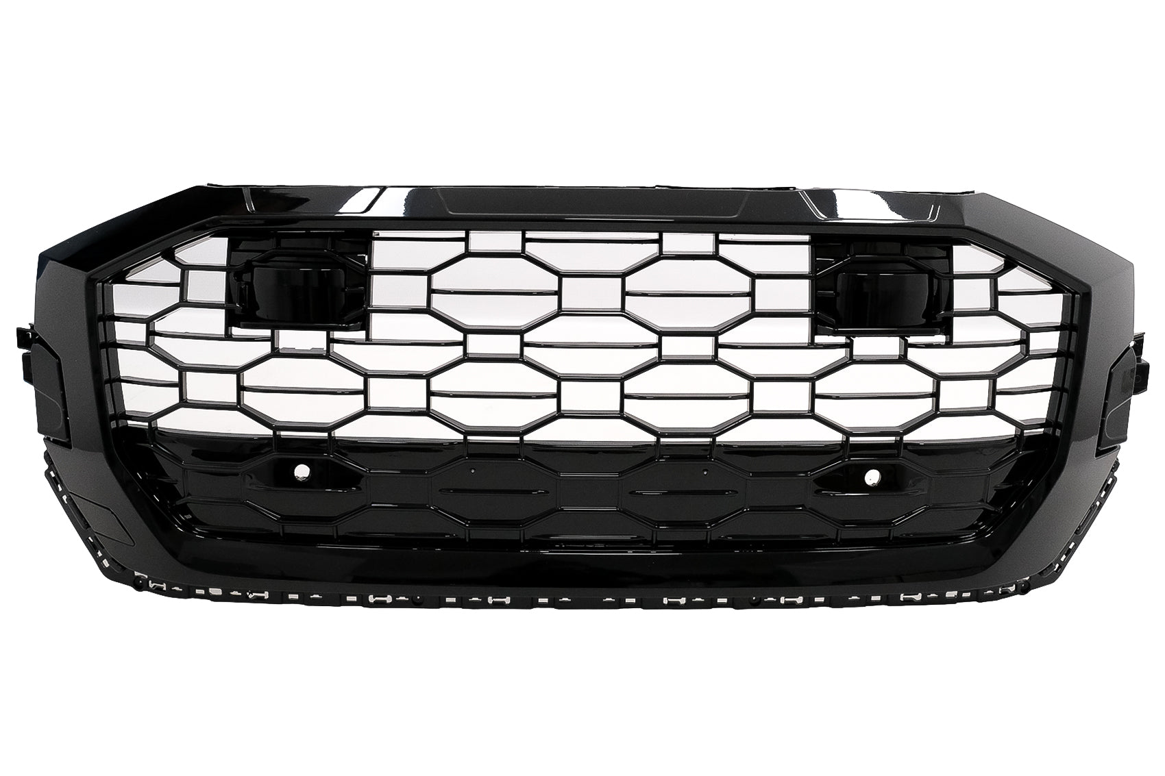 Zentraler Frontgrill für Audi Q8 2018+ Sport Design Glänzend Schwarz Carpartstuning Austria