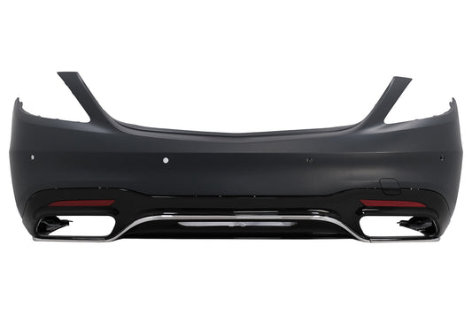 Stoßstange Diffusor Tipps Chrom für Mercedes S W222 Facelift 07.17-08.20 S63 Look CarPartsTuning