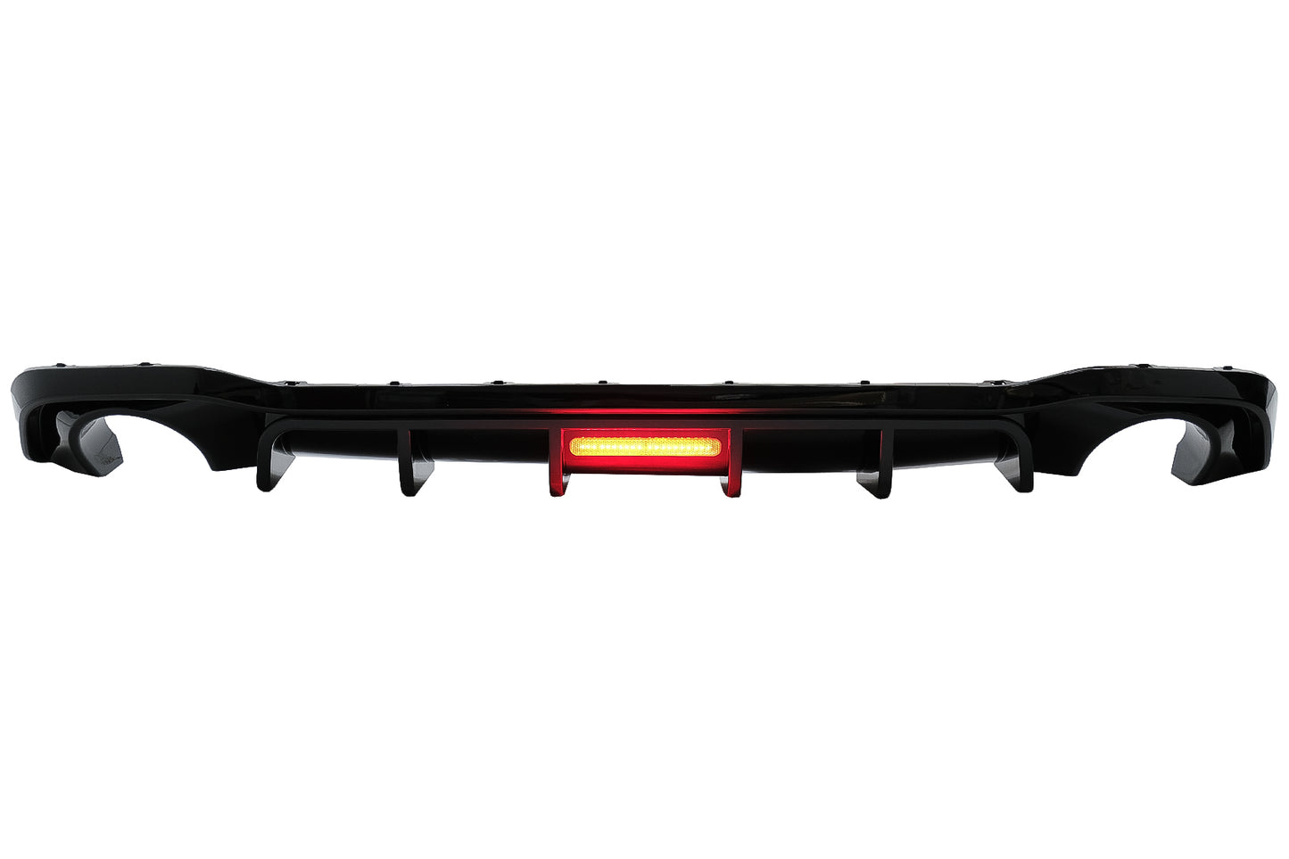 Heckstoßstangen-Diffusor für VW Golf 8 Schrägheck Mk8 MQB 20+ Schwarz glänzend CarPartsTuning