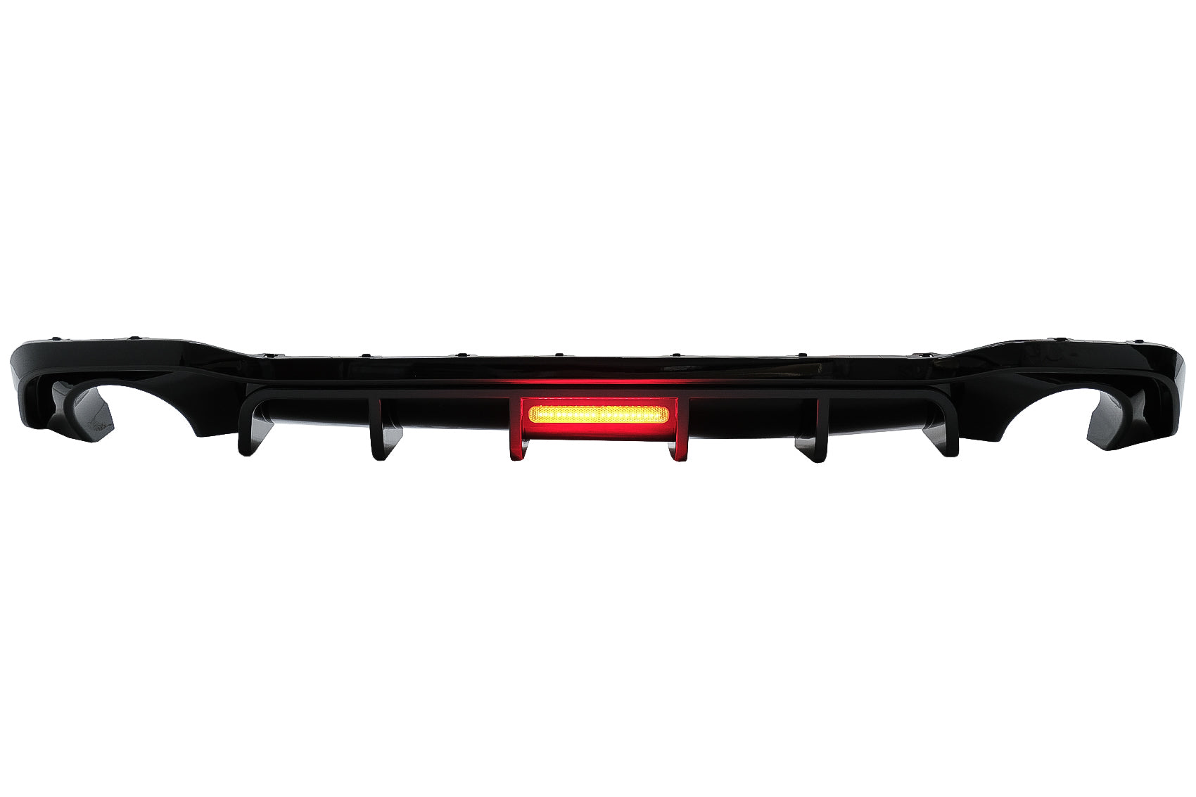 Heckstoßstangen-Diffusor für VW Golf 8 Schrägheck Mk8 MQB 20+ Schwarz glänzend CarPartsTuning