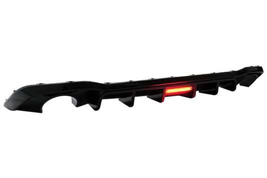 Heckstoßstangen-Diffusor für VW Golf 8 Schrägheck Mk8 MQB 20+ Schwarz glänzend CarPartsTuning