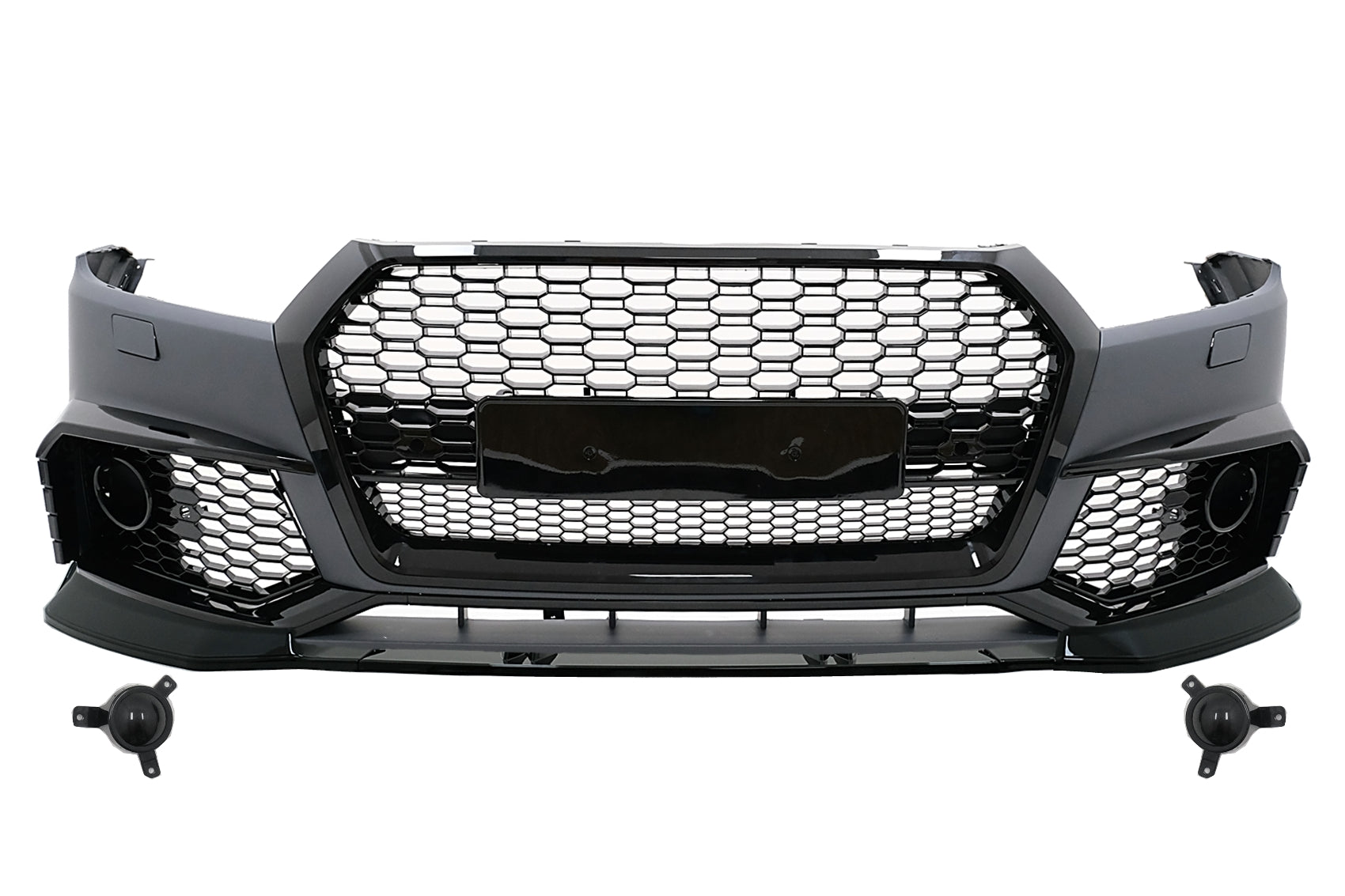 Stoßstange für Audi Q5 SUV FY Standard 2017-2020 RS Design Kühlergrill Waben PDC SRA CarPartsTuning