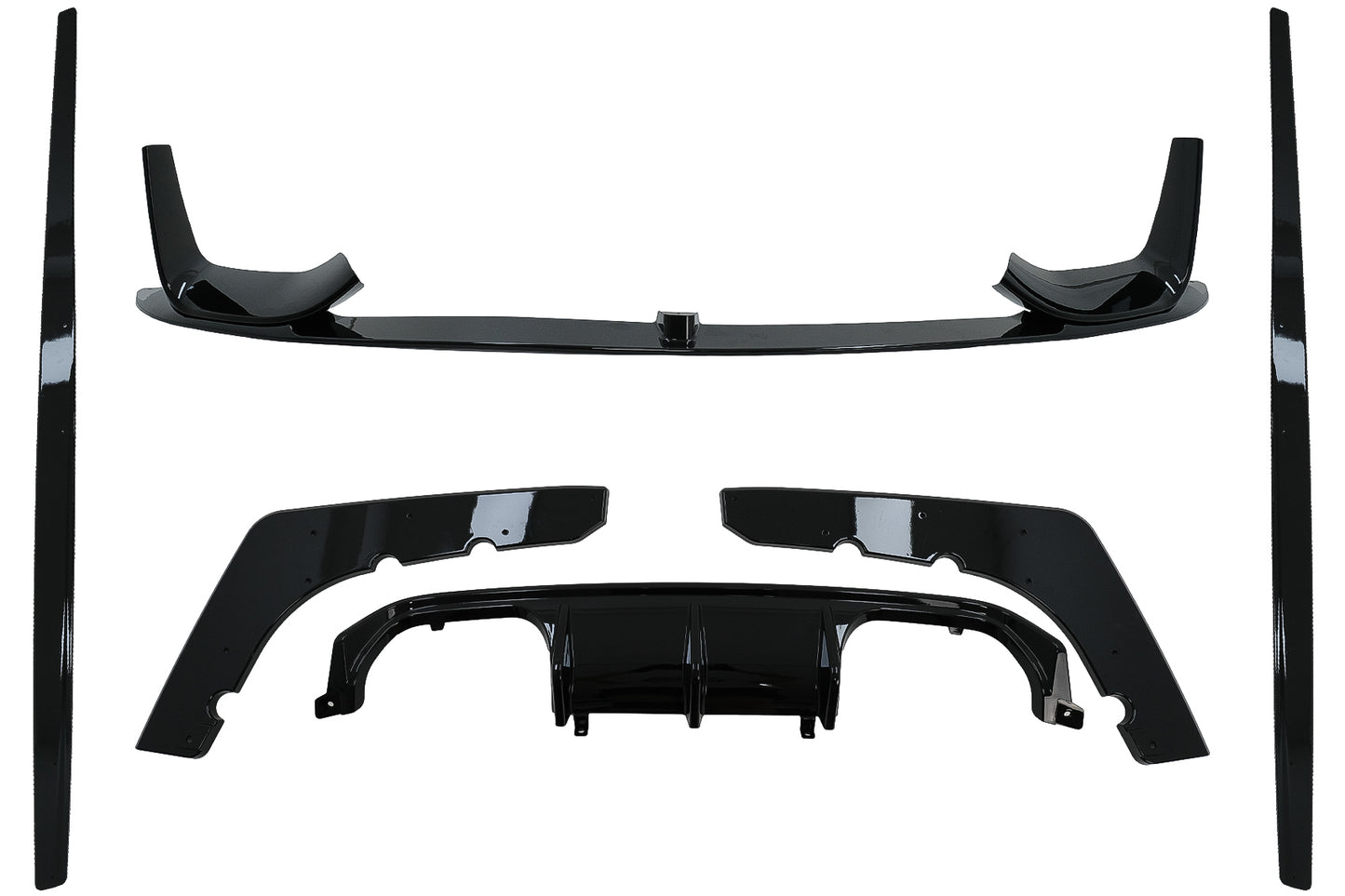 Aero Body Kit Frontschürze Und Luftdiffusor Passend Für BMW F80 M3 Limousine F82 M4 Coupé (2014-2019) M Sport Design Piano Black KITT