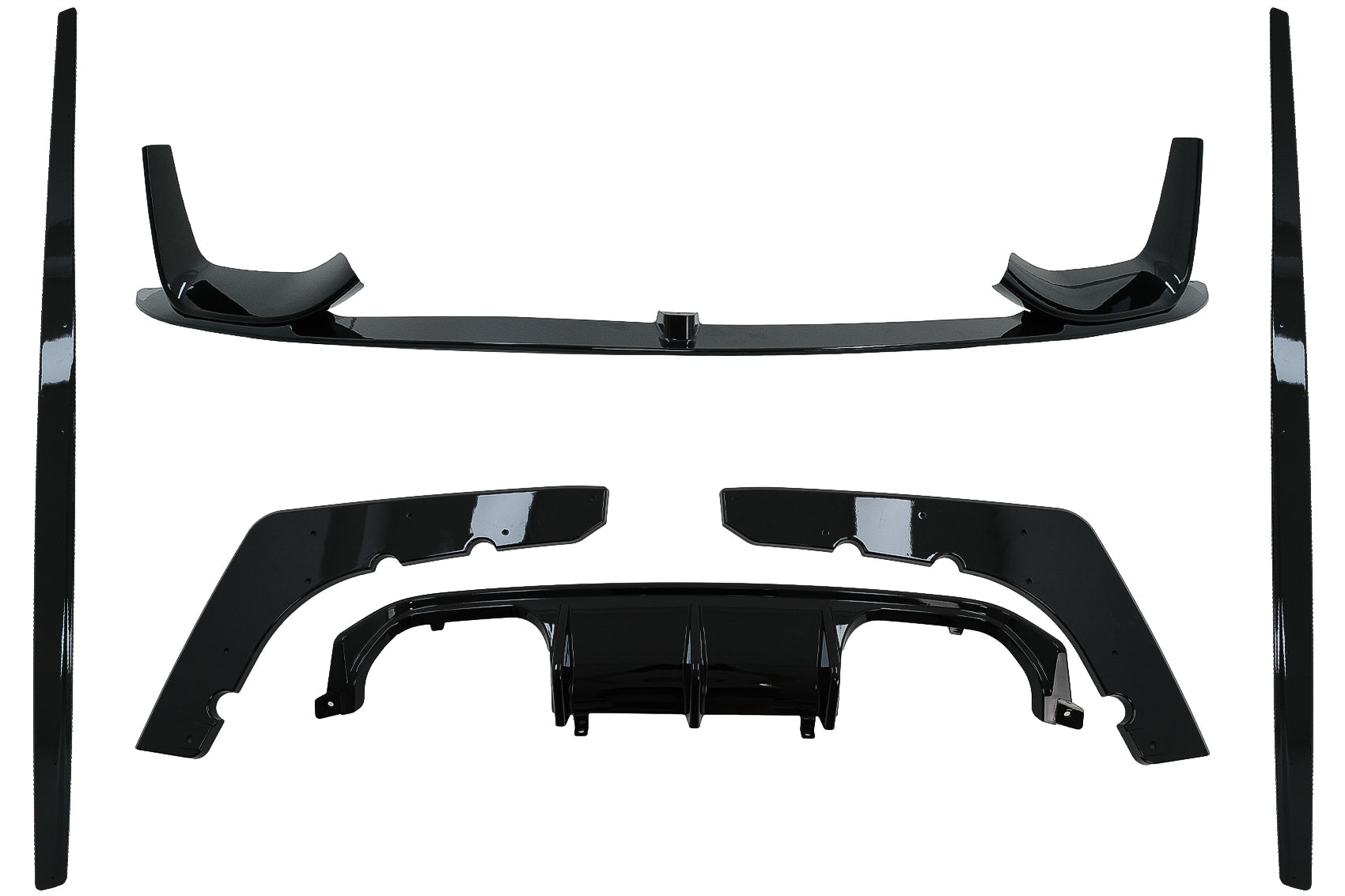 Aero Body Kit Frontschürze Und Luftdiffusor Passend Für BMW F80 M3 Limousine F82 M4 Coupé (2014-2019) M Sport Design Piano Black KITT