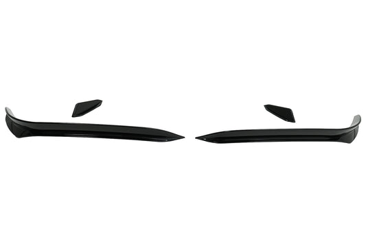 Frontstoßstange Seitliche Flossenklappen für VW Golf 7.5 GTI 5G Fließheck 17-20 Glänzend Schwarz CarPartsTuning