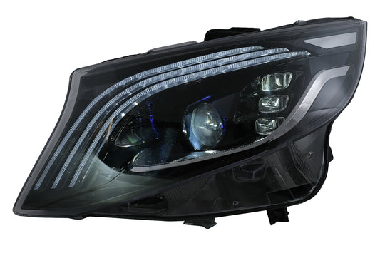 LED Scheinwerfer für Mercedes V W447 16-20 schwarz ersetzt Halogen CarPartsTuning