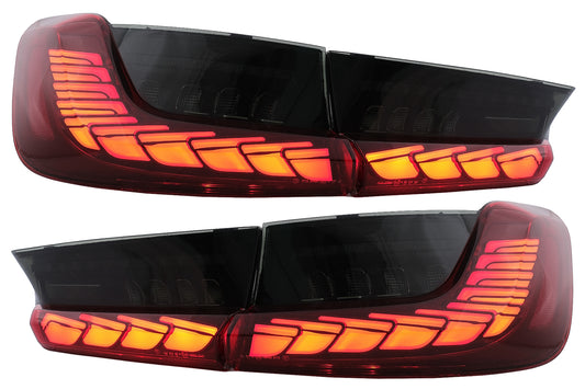 LED Rückleuchten für BMW 3er G20 G28 M3 G80 18-22 Roter Rauch Dynamischem Blinken CarPartsTuning