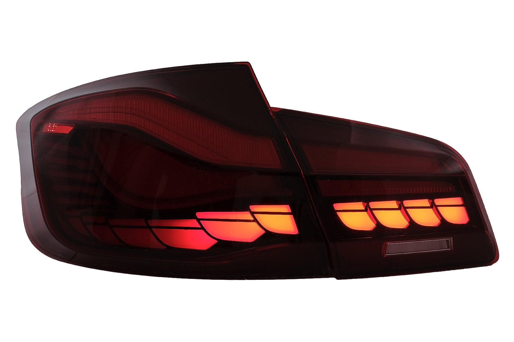 OLED Rücklichter Rückleuchten für BMW 5er F10 Rot Klar Dynamisches Blinker CarPartsTuning