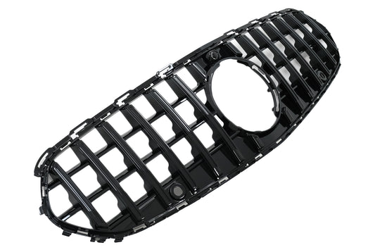 Kühlergrill für Mercedes C-Klasse W206 Sedan S206 T-Modell 21+ GT-R Panamericana Look Schwarz CarPartsTuning