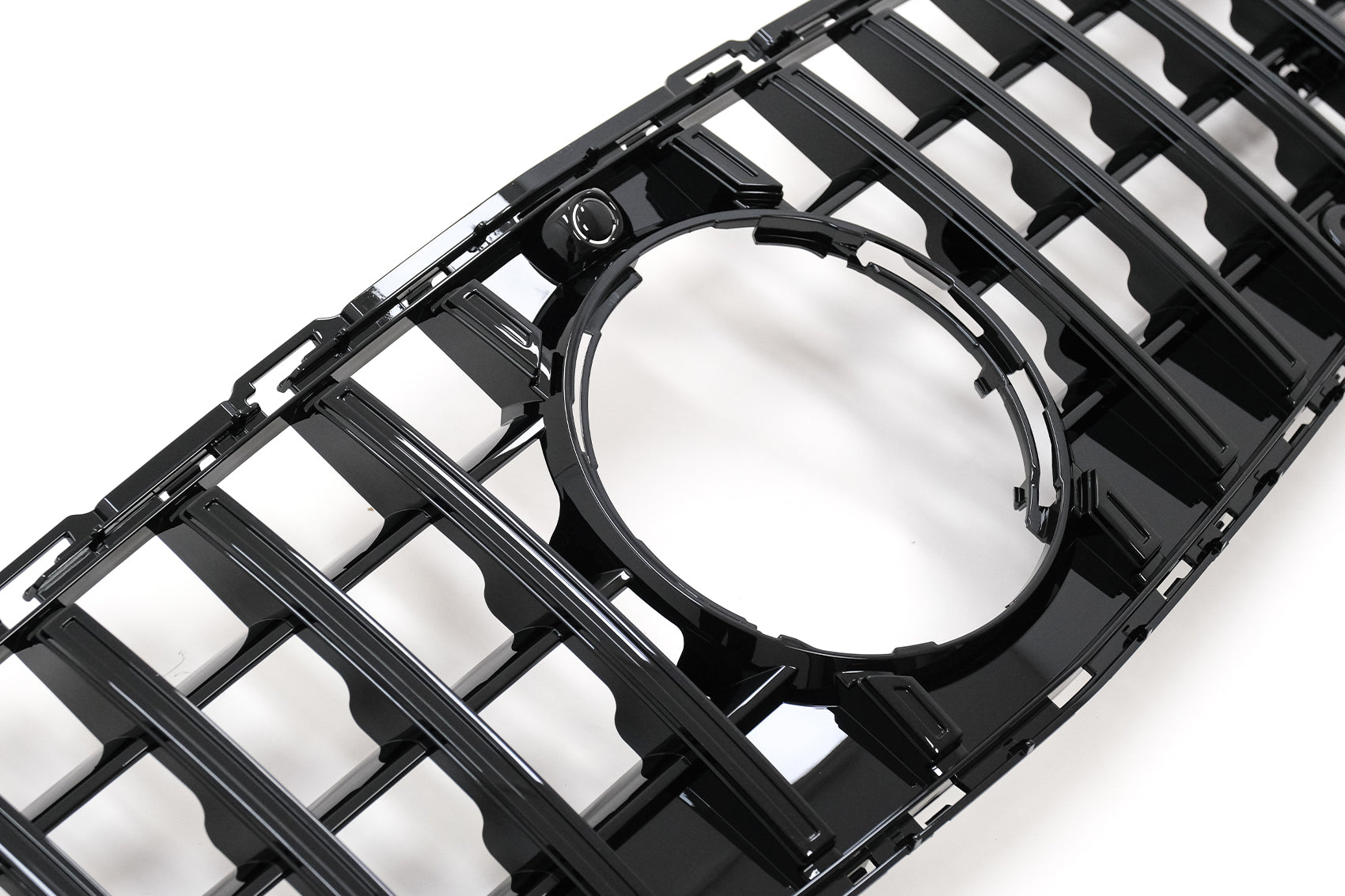 Kühlergrill für Mercedes C-Klasse W206 Sedan S206 T-Modell 21+ GT-R Panamericana Look Schwarz CarPartsTuning