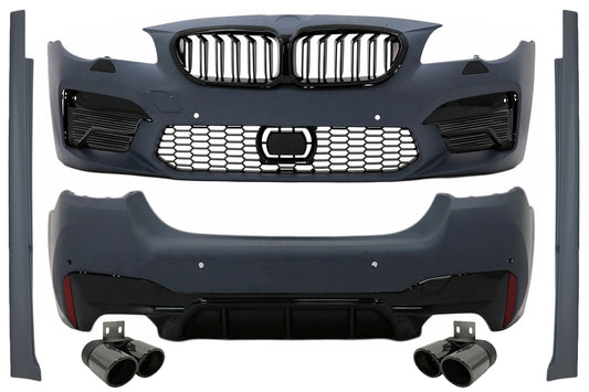 Bodykit für BMW 5er F10 11-17 Stoßstangengitter Seitenschweller Endrohre M5 Look CarPartsTuning