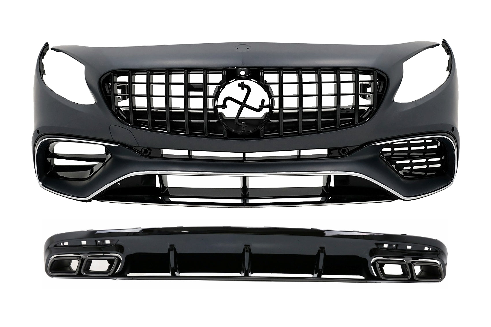 BodyKit für Mercedes S Coupe C217 Sport Line 15-21 Kühlergrill Diffusor Endrohre CarPartsTuning