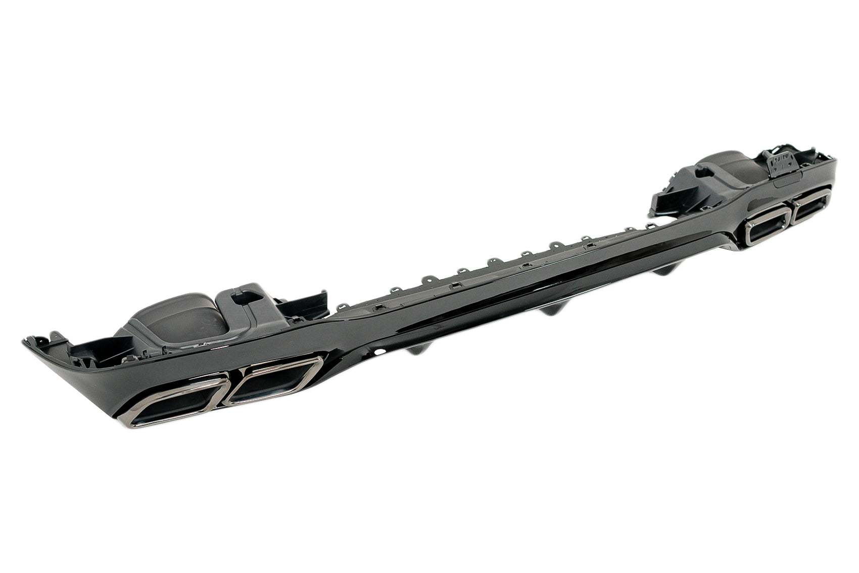 Stoßfänger Diffusor Schwarz Endrohre für Mercedes E-Klasse W213 Sport Line 16-19 E63 Design Night Package CarPartsTuning