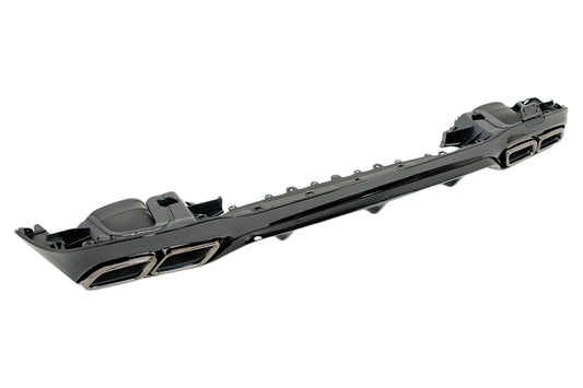 Stoßfänger Diffusor Schwarz Endrohre für Mercedes E-Klasse W213 Sport Line 16-19 E63 Design Night Package CarPartsTuning