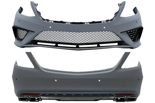 Bodykit Stoßstange für Mercedes S-Klasse W222 13-06.17 S63 Design Auspuff-Schalldämpfer-Tipps Endrohre CarPartsTuning