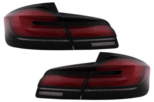 LED Rücklichter Rückleuchten für BMW 5er F10 Rot Schwarz Dynamisches Blinker LCI G30 Design CarPartsTuning