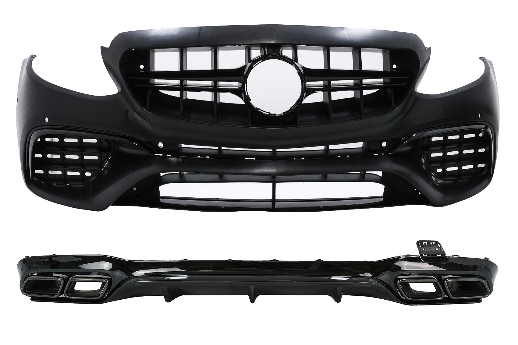 Body Kit für Mercedes E-Klasse W213 16-19 E63 Look Stoßfänger Endrohre CarPartsTuning